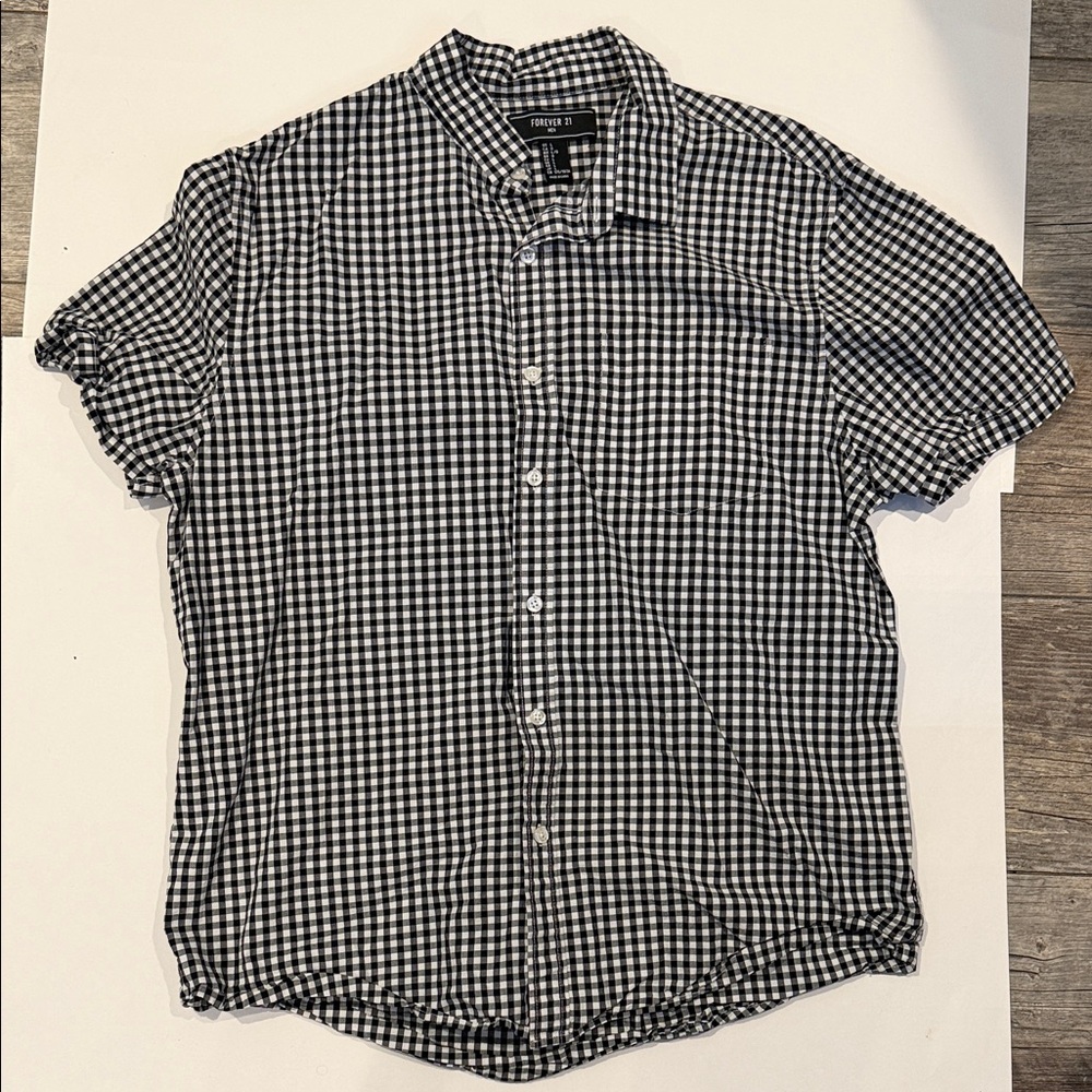 Forever 21 Black and White Checkered Shirt
